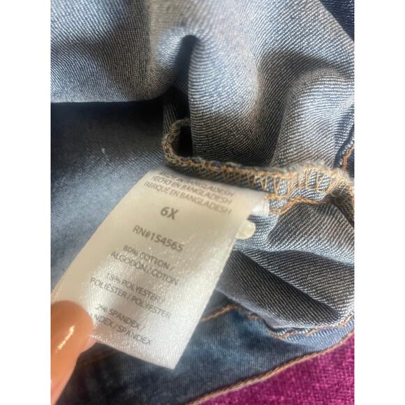 BCBG Girls Denim Vest Size 6X WESTERN COWGIRL Snap Front Sleeveless Jean Jacket - Picture 3 of 4